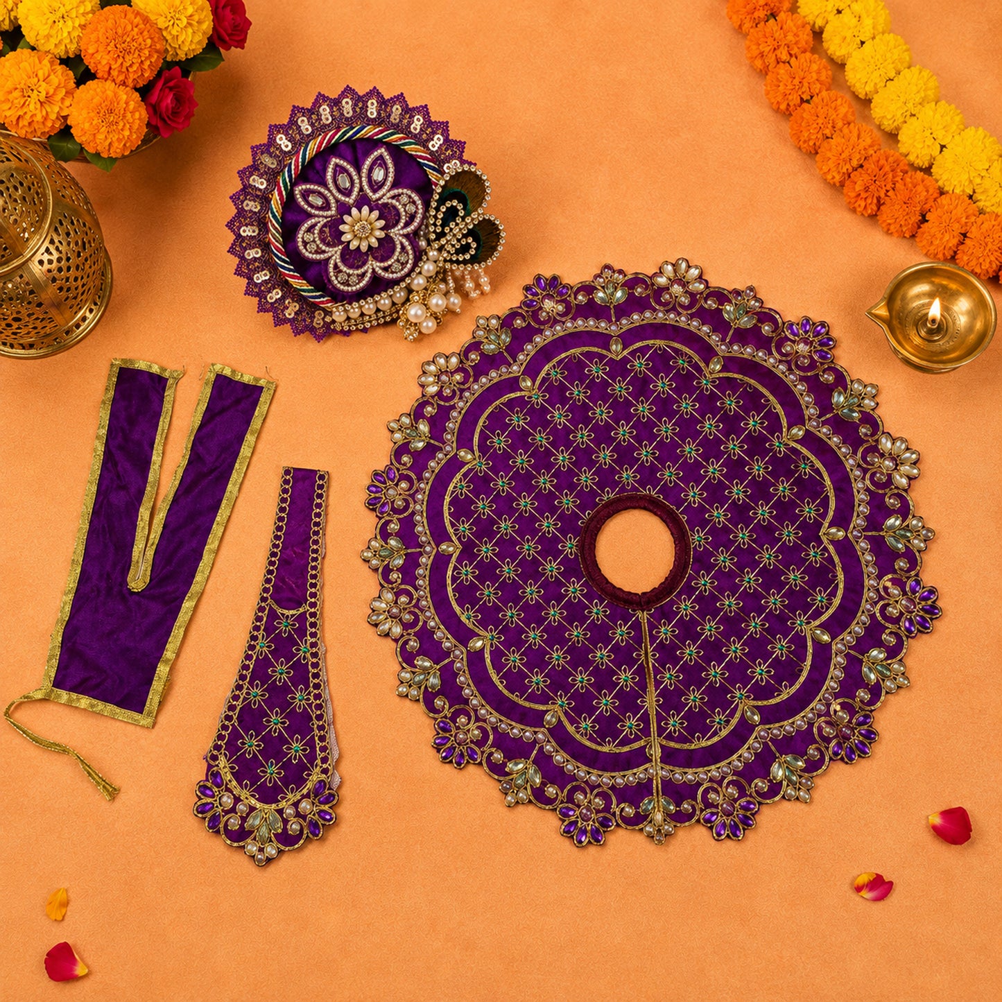 Devi Darshan Navratri Poshak with Pagdi