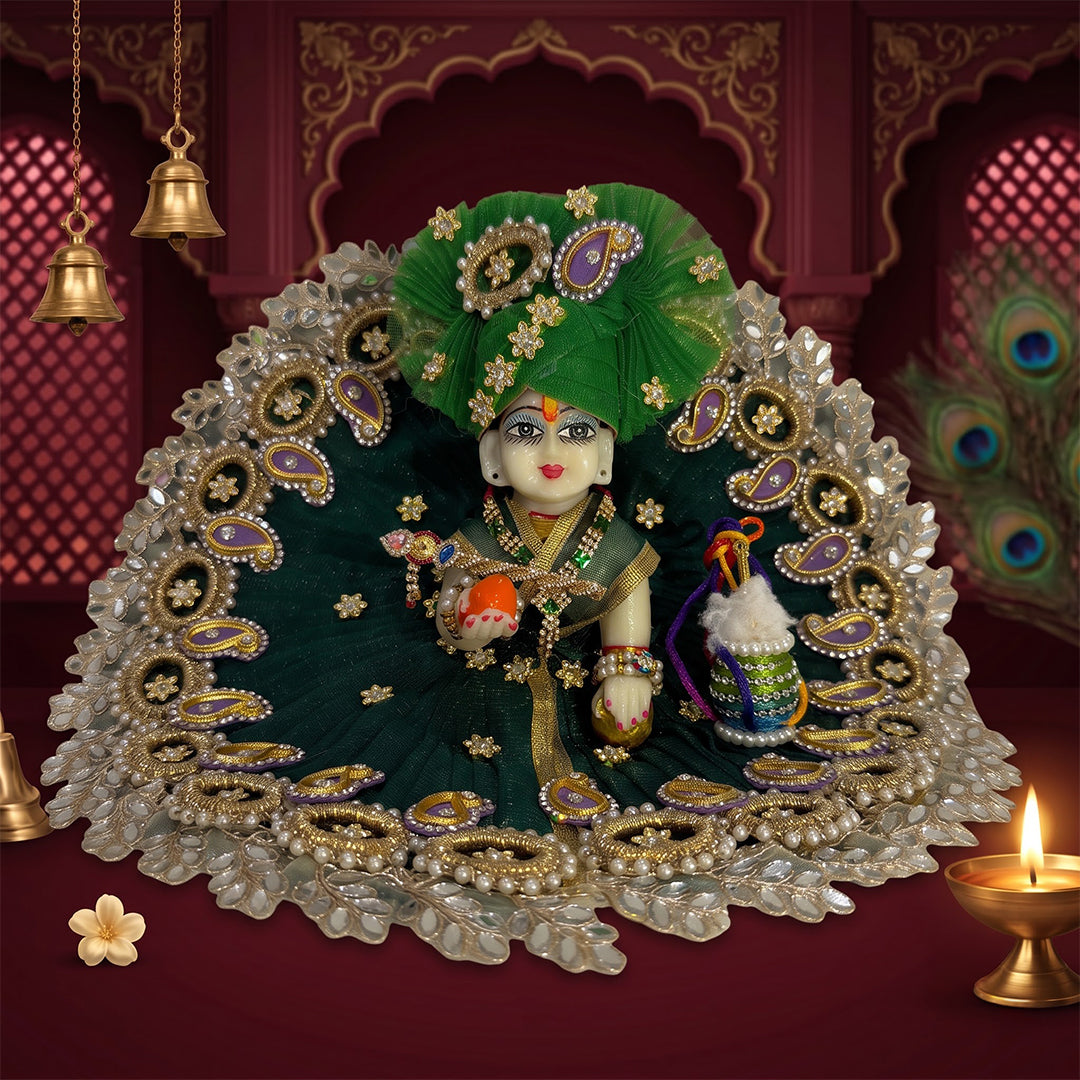 Shahi Zari Laddu Gopal Dress