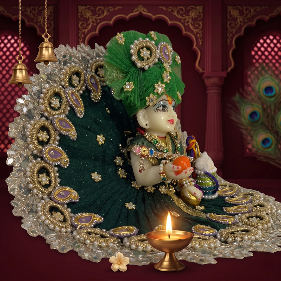 Shahi Zari Laddu Gopal Dress