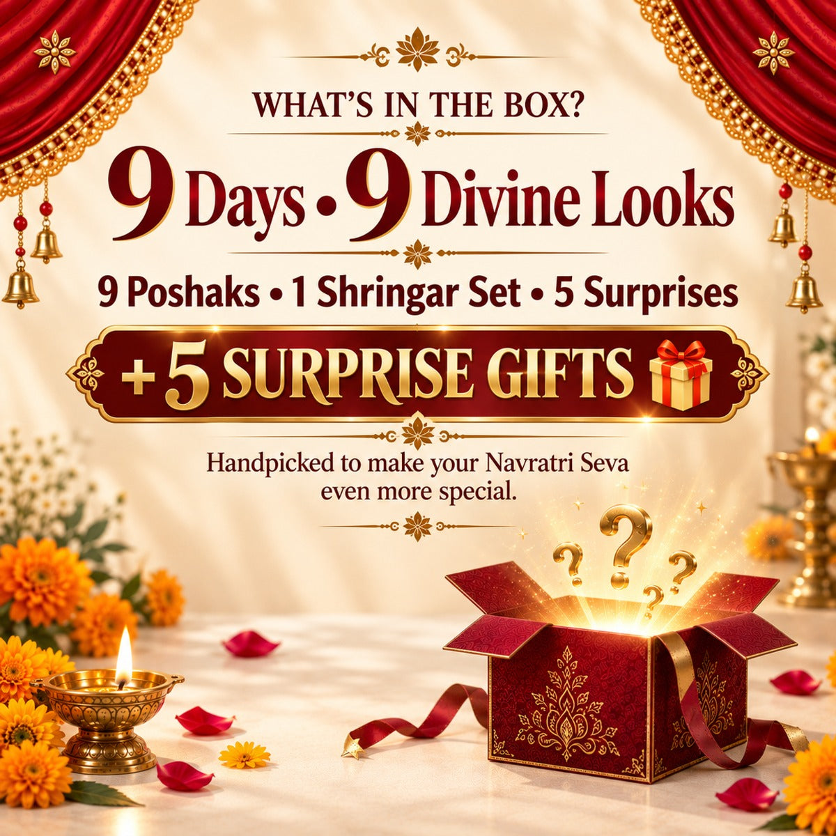 Rajsi Navratri Laddu Gopal Dresses (Set of 13 + 5 Surprise Gifts)