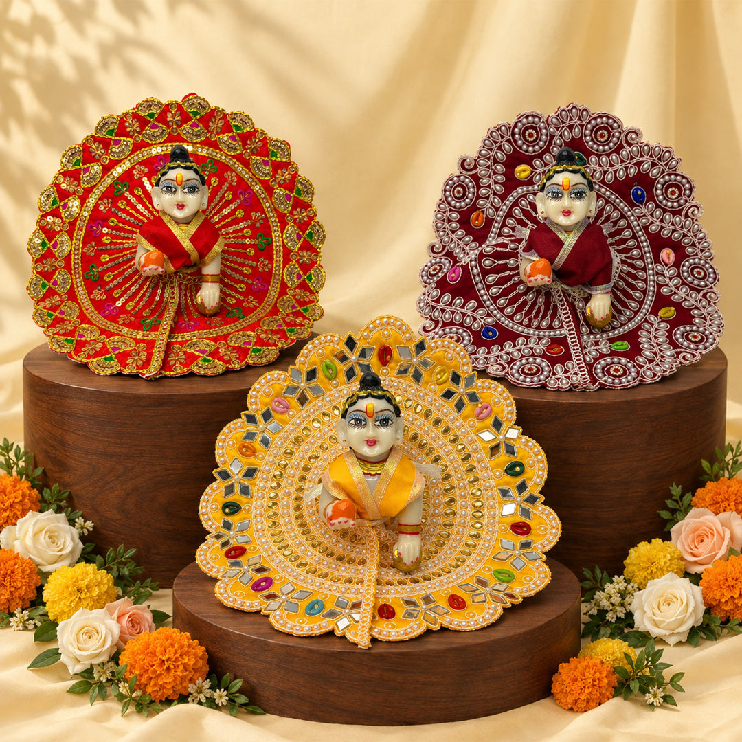 Girdhari Nitya Seva Laddu Gopal Dresses (Set of 3)
