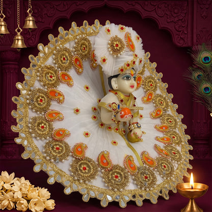 Peacock Pearl Laddu Gopal Dress