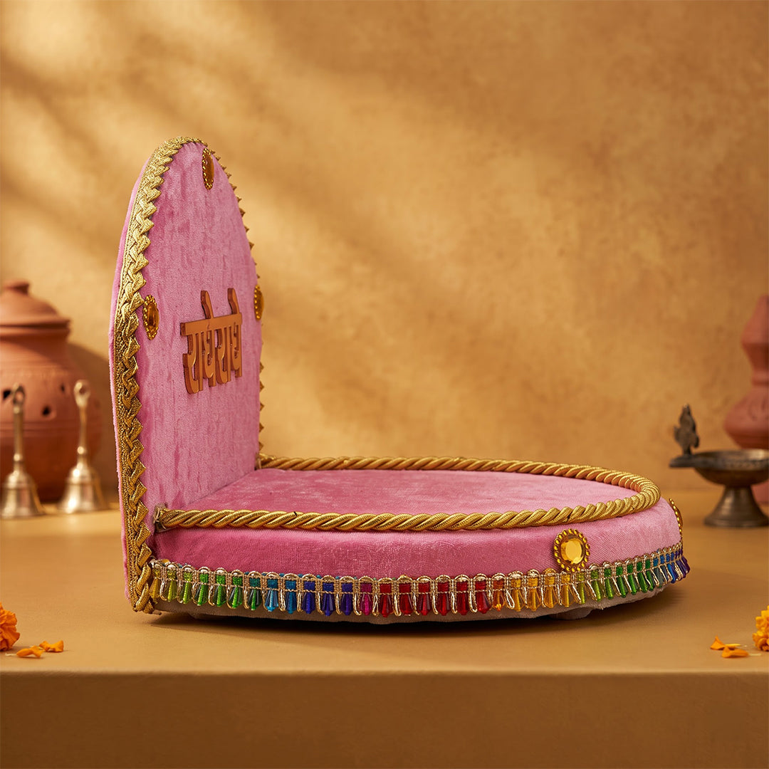 Nanda Bhawan Singhasan for Laddu Gopal | Rose Pink