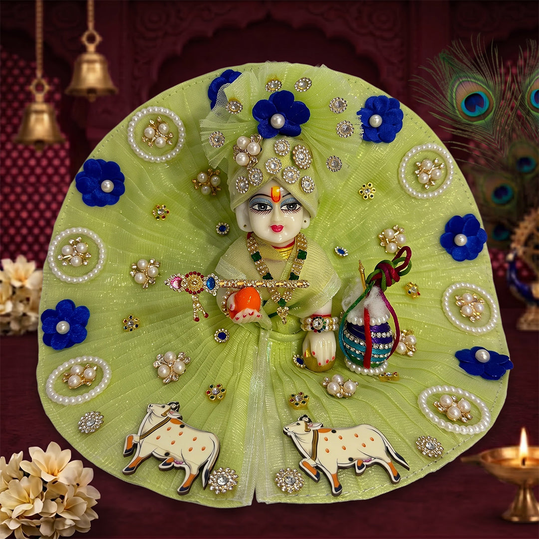 Laddu Gopal Floral Moti Dress