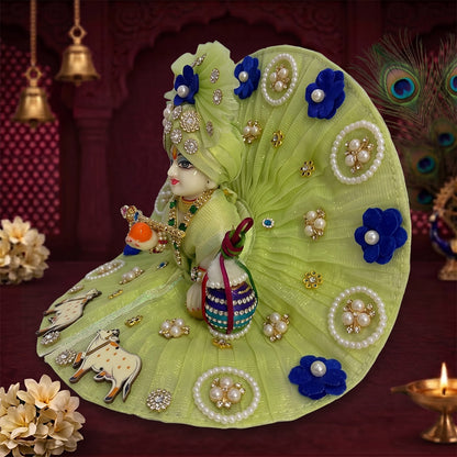Laddu Gopal Floral Moti Dress