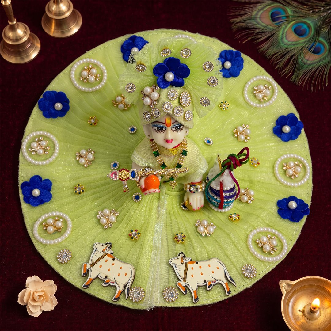 Laddu Gopal Floral Moti Dress