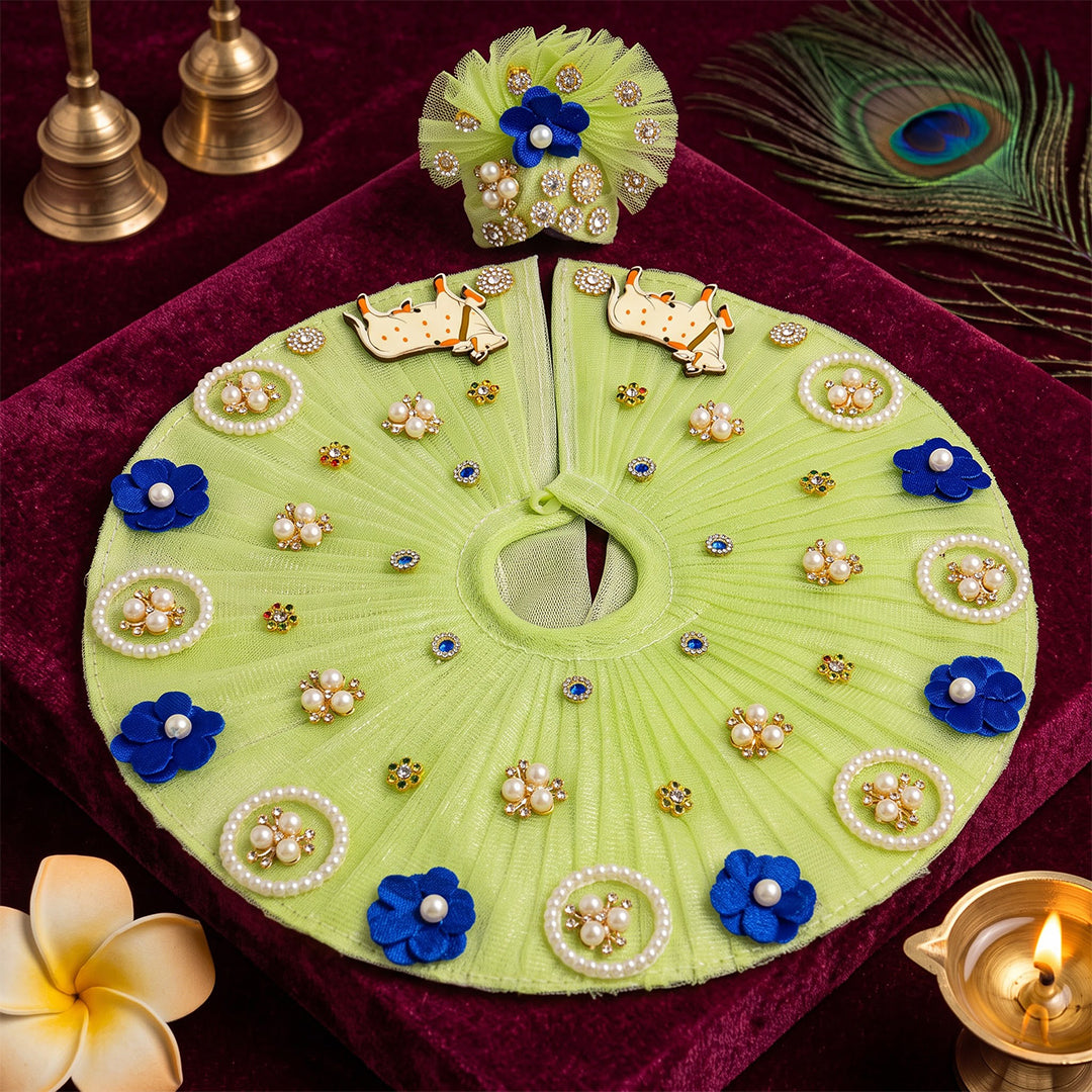 Laddu Gopal Floral Moti Dress