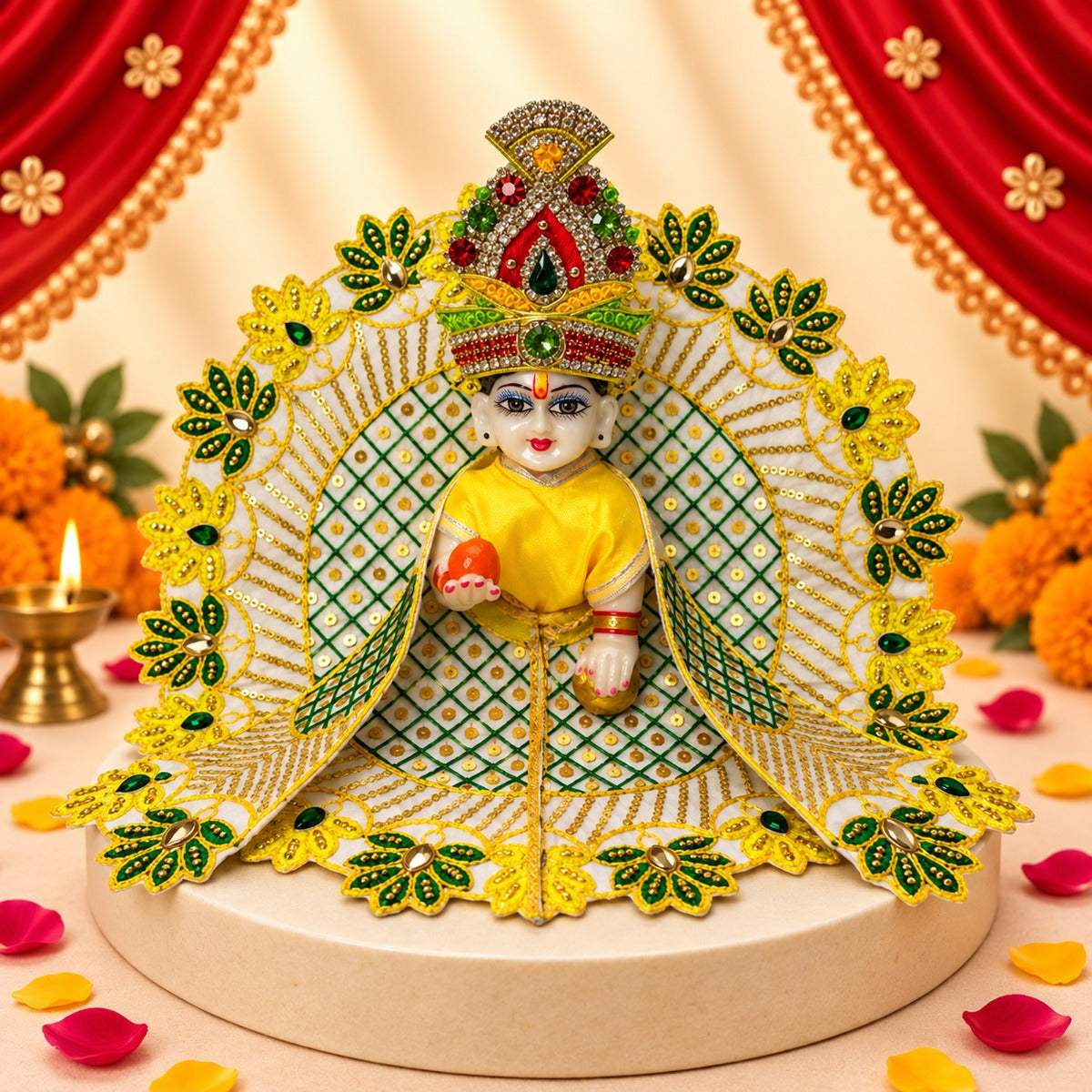 Navratri Rangotsav Laddu Gopal Dresses (Set of 13 + 5 Surprise Gifts)