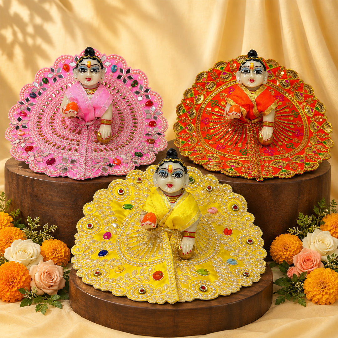 Madan Mohan Nitya Seva Laddu Gopal Dresses (Set of 3)