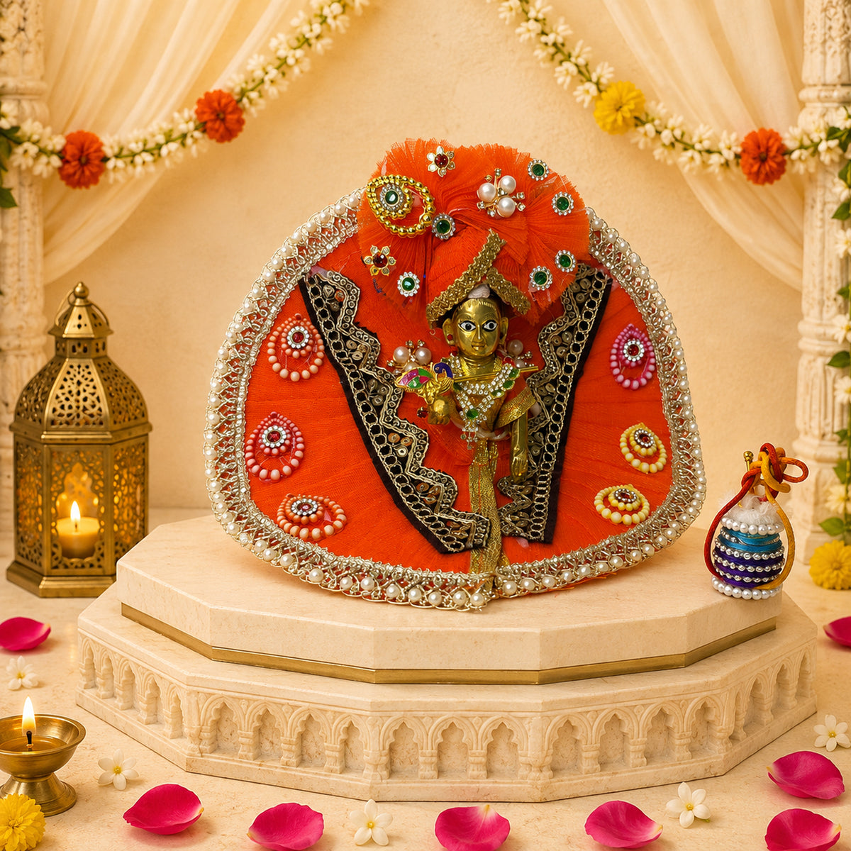 Nand Ghar Anand Laddu Gopal Janmashtami Celebration Set (Pack of 9)