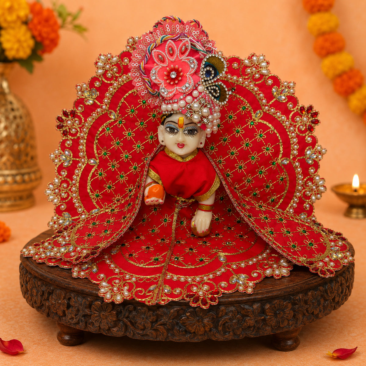 Vrindavan Vihar Navratri Poshak with Pagdi