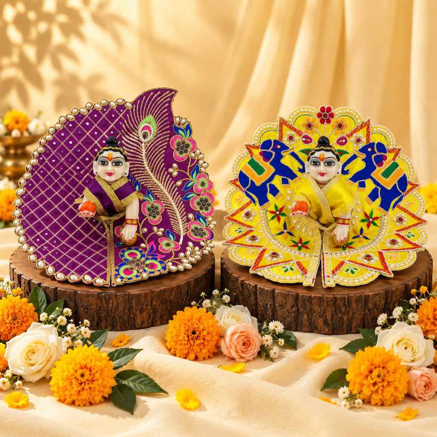 Govardhan Nitya Seva Laddu Gopal Dresses (Set of 2)