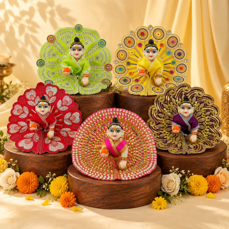 Vrindavan Nitya Seva Laddu Gopal Dresses (Set of 5)