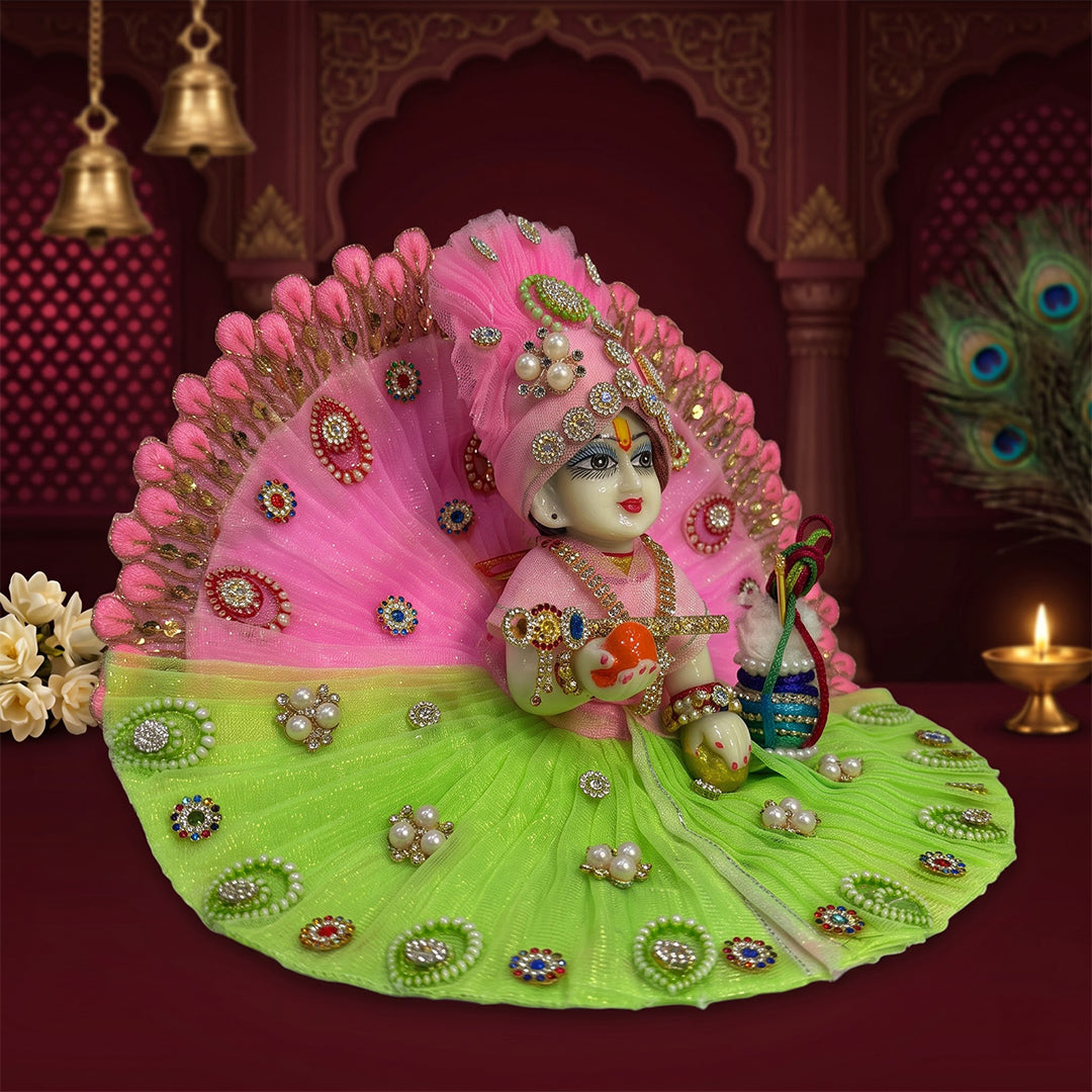 Gulabi Bahar Laddu Gopal Dress