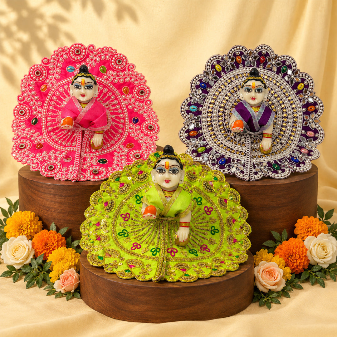 Murli Manohar Nitya Seva Laddu Gopal Dresses (Set of 3)