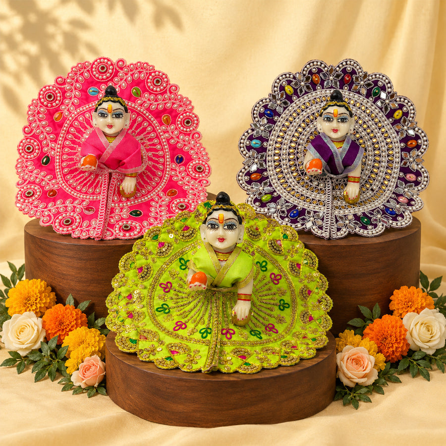 Murli Manohar Nitya Seva Laddu Gopal Dresses (Set of 3)