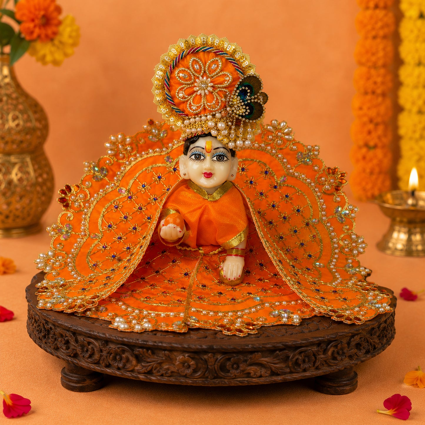 Kumkum Navratri Poshak with Pagdi
