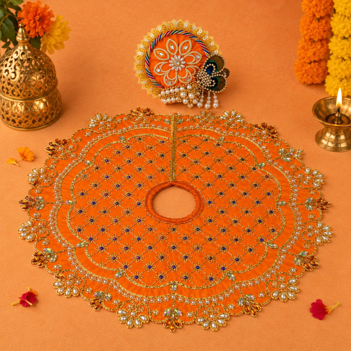 Kumkum Navratri Poshak with Pagdi
