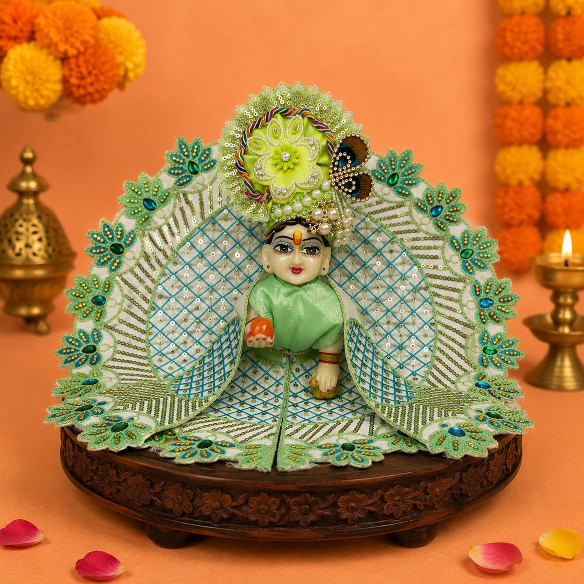 Banke Bihari Navratri Poshak with Pagdi