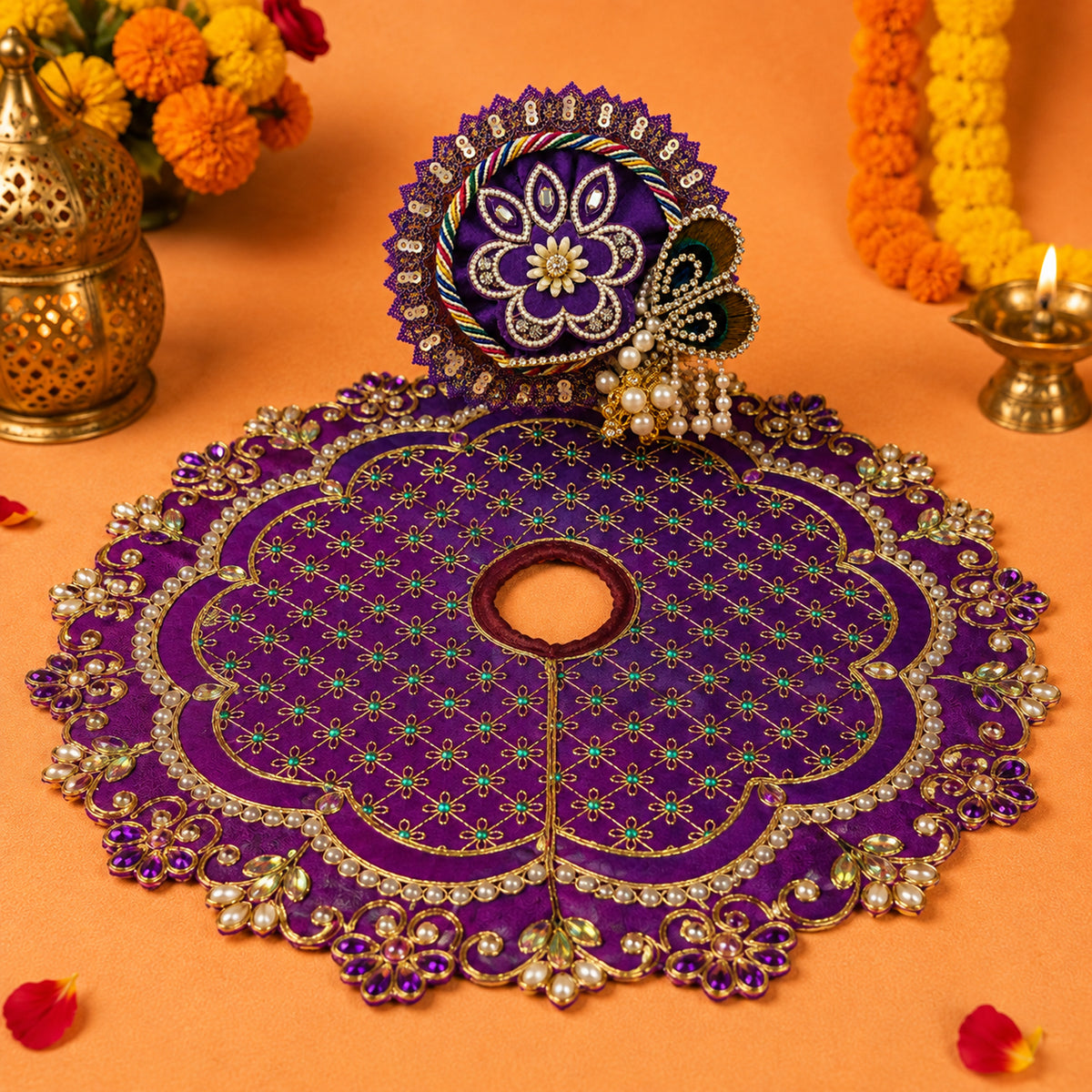 Devi Darshan Navratri Poshak with Pagdi