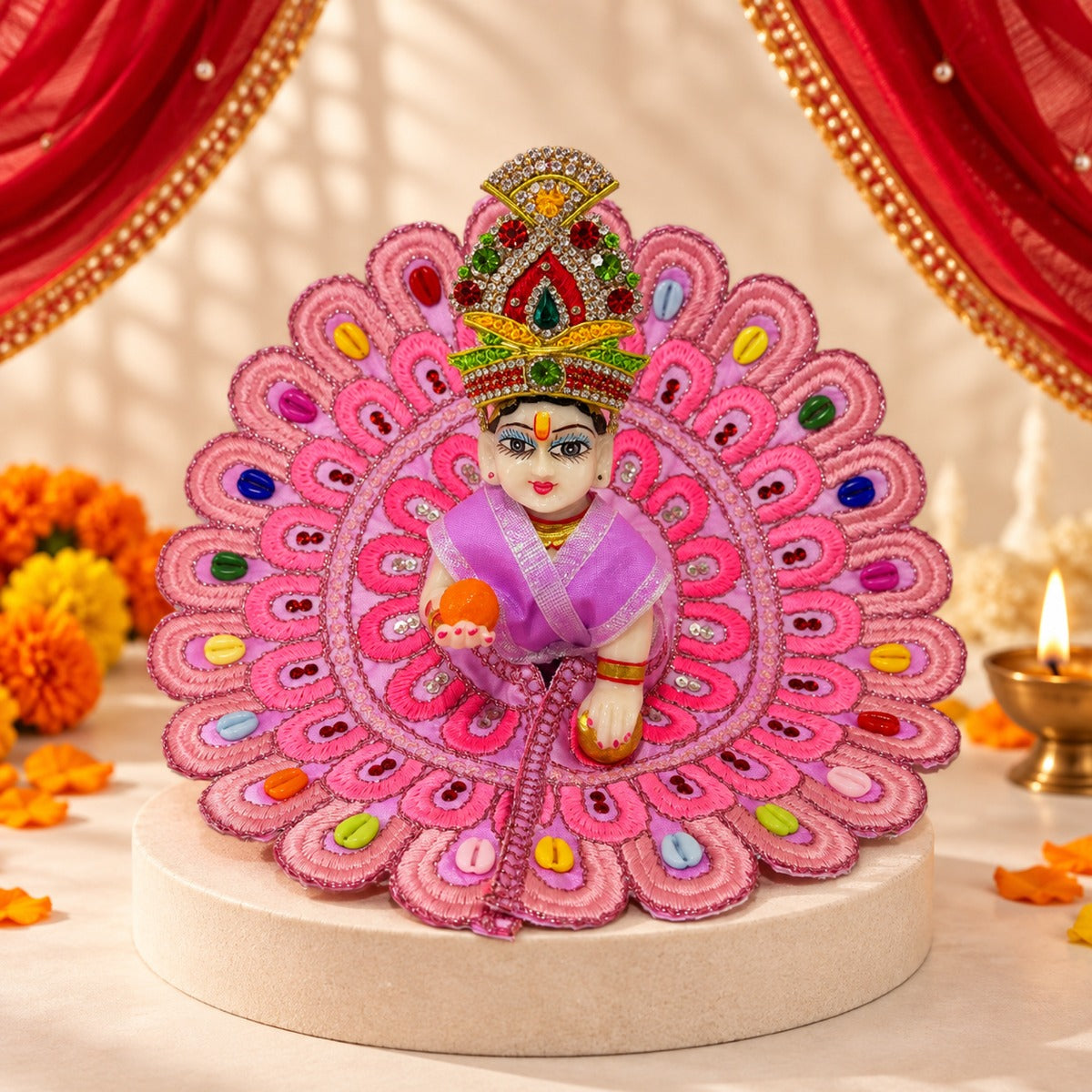 Kanha Shringar Navratri Utsav Laddu Gopal Dresses (Set of 13 + 5 Surprise Gifts)