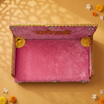 Kanha Singhasan for Laddu Gopal | Rose Velvet