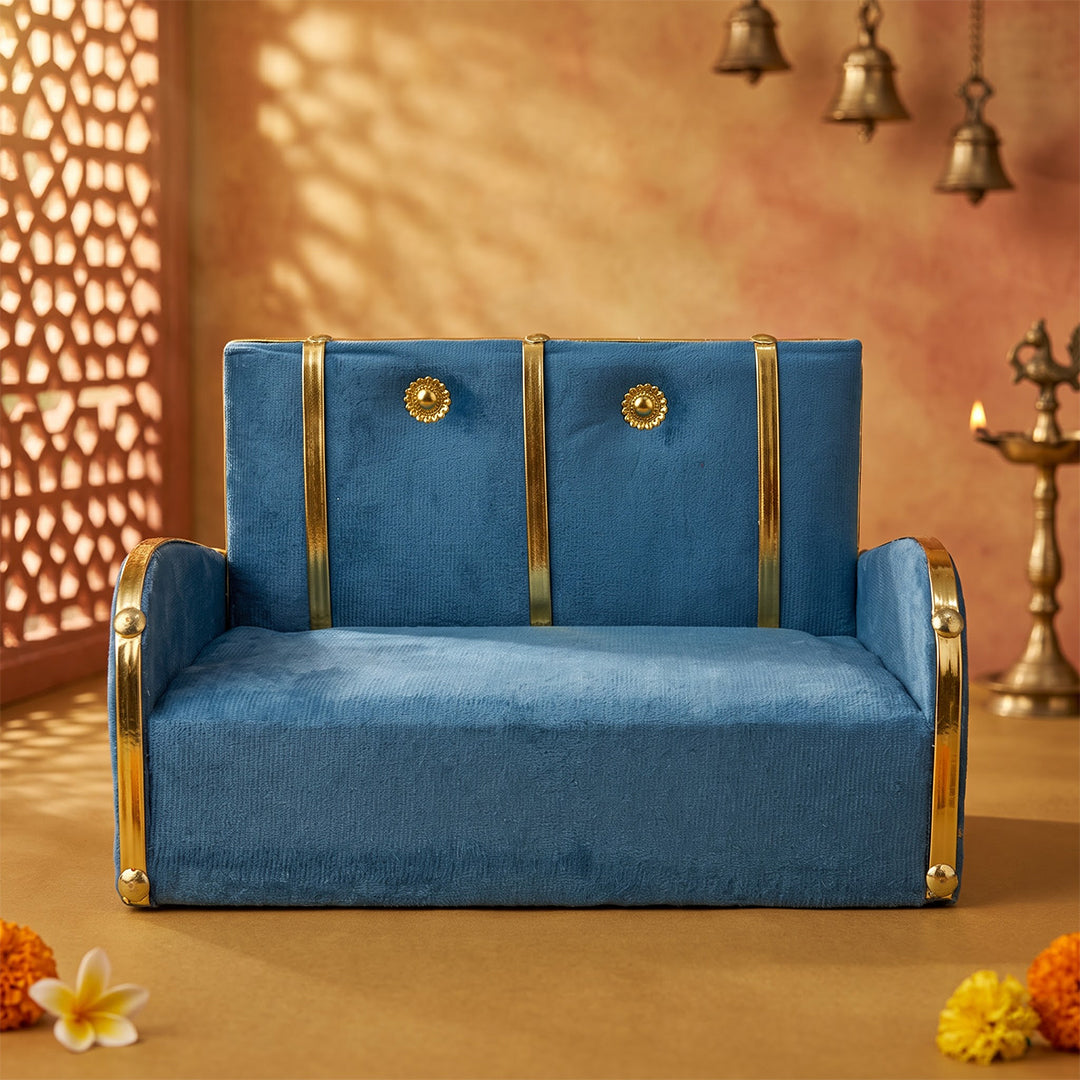 Thakurji Royal Singhasan for Laddu Gopal | Royal Blue