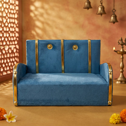Thakurji Royal Singhasan for Laddu Gopal | Royal Blue