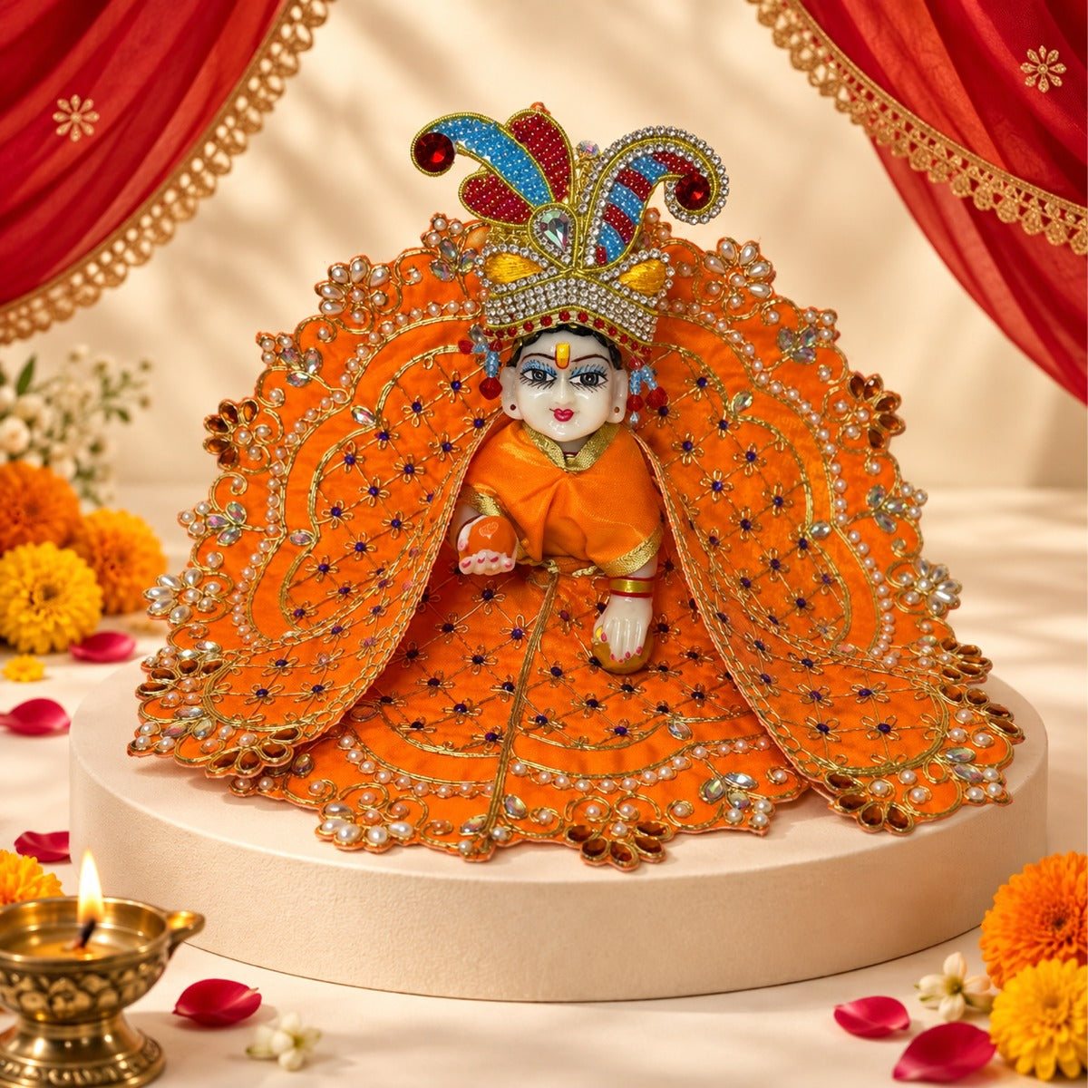 Rajsi Navratri Laddu Gopal Dresses (Set of 13 + 5 Surprise Gifts)