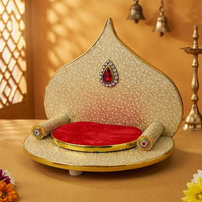 Sheesh Mahal Singhasan for Laddu Gopal | Ivory & Gold