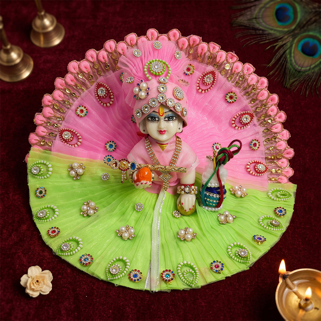 Gulabi Bahar Laddu Gopal Dress