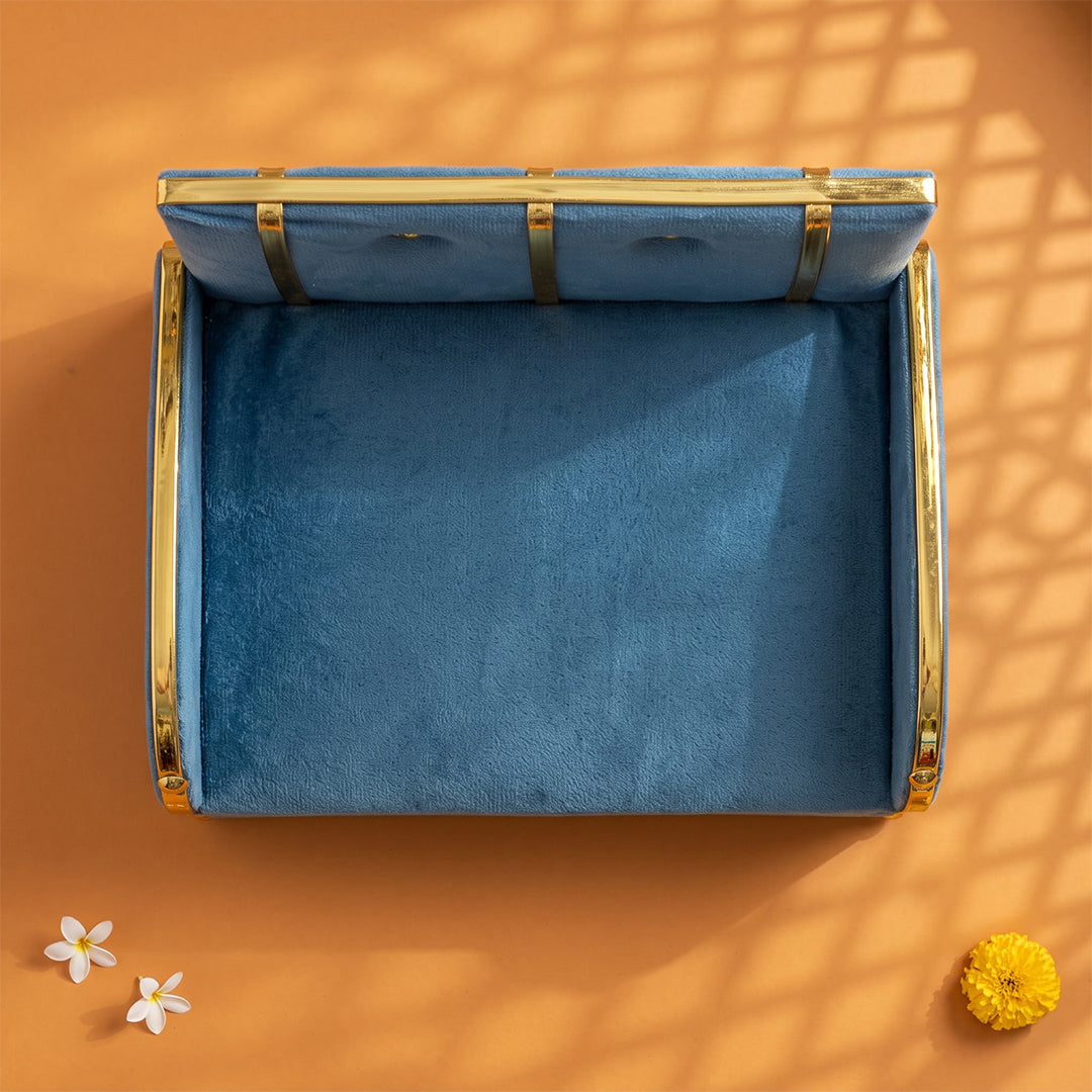 Thakurji Royal Singhasan for Laddu Gopal | Royal Blue