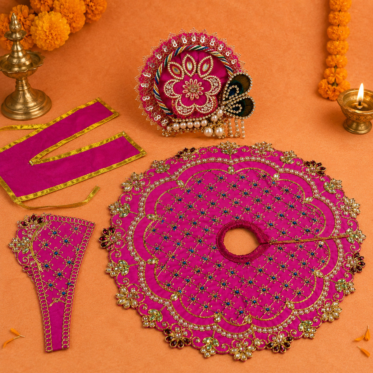 Shakti Shringar Navratri Poshak with Pagdi