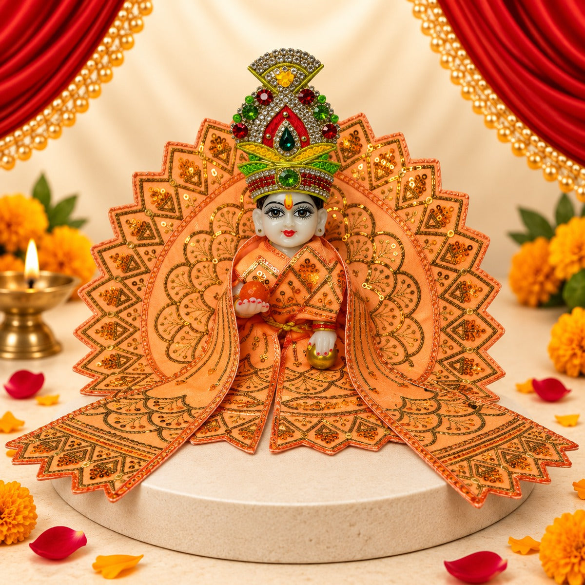 Kanha Shringar Navratri Utsav Laddu Gopal Dresses (Set of 13 + 5 Surprise Gifts)