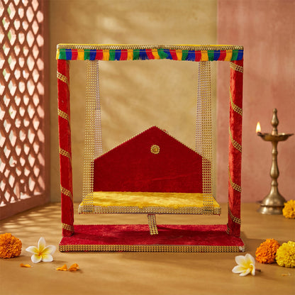 Utsav Special Laddu Gopal Jhula | Red & Gold