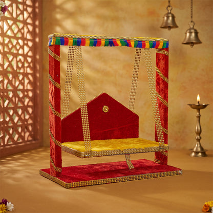 Utsav Special Laddu Gopal Jhula | Red & Gold