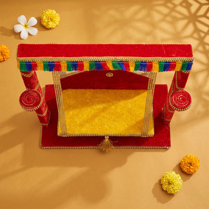 Utsav Special Laddu Gopal Jhula | Red & Gold
