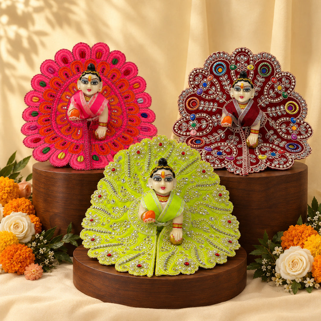 Mohan Shringar Nitya Seva Laddu Gopal Dresses (Set of 3)