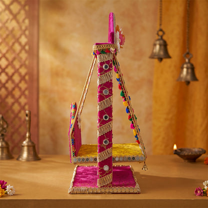 Gokul Dham Laddu Gopal Jhula | Rani Pink