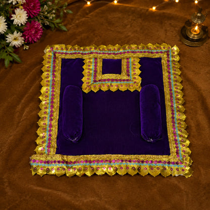 Ratri Bistar & Pillow Set | Deep Purple, Set of 4