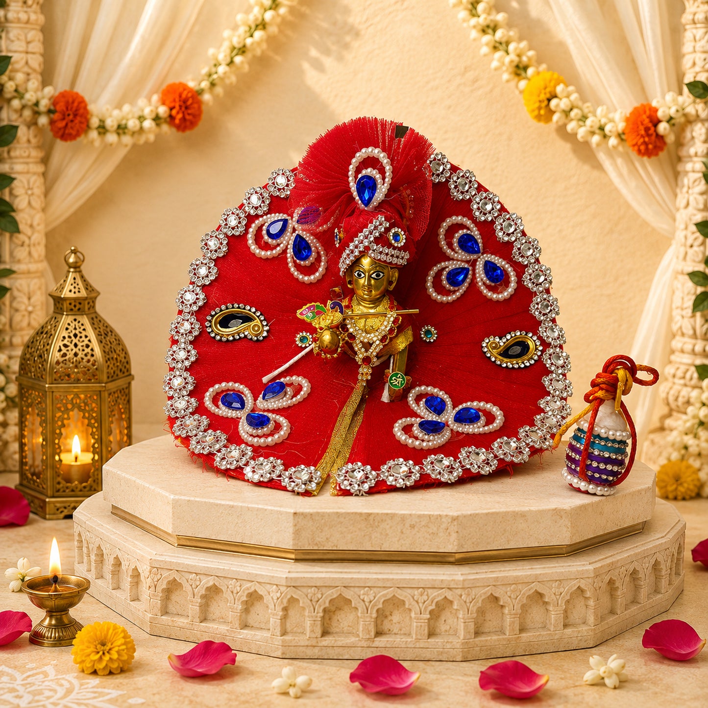 Braj Janmotsav Laddu Gopal Janmashtami Special Set (Pack of 9)