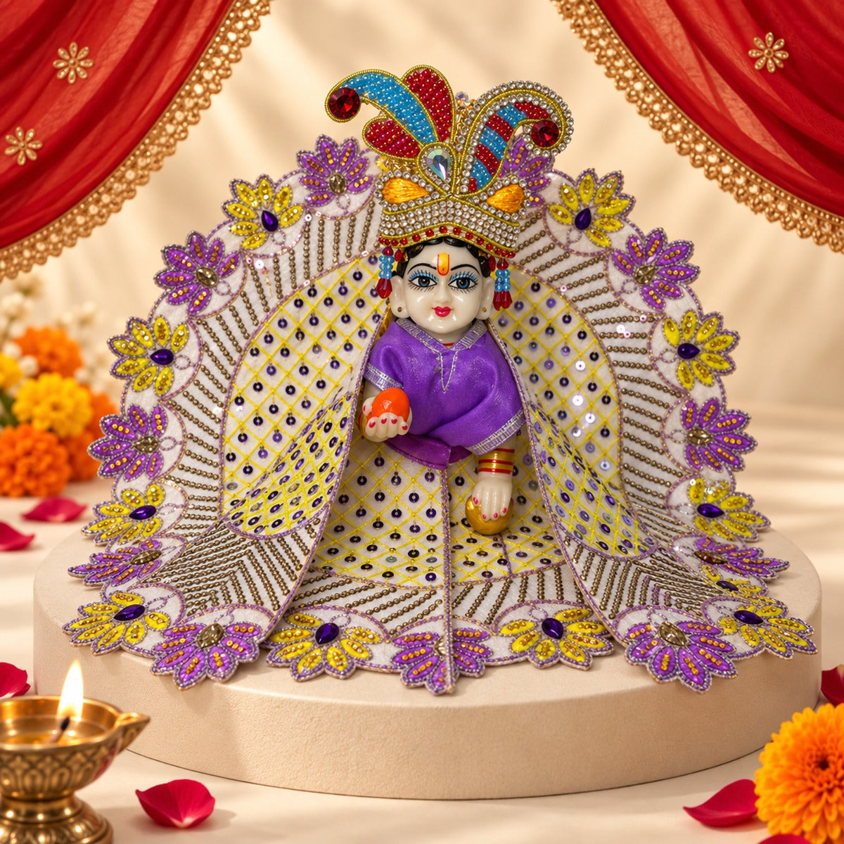 Rajsi Navratri Laddu Gopal Dresses (Set of 13 + 5 Surprise Gifts)