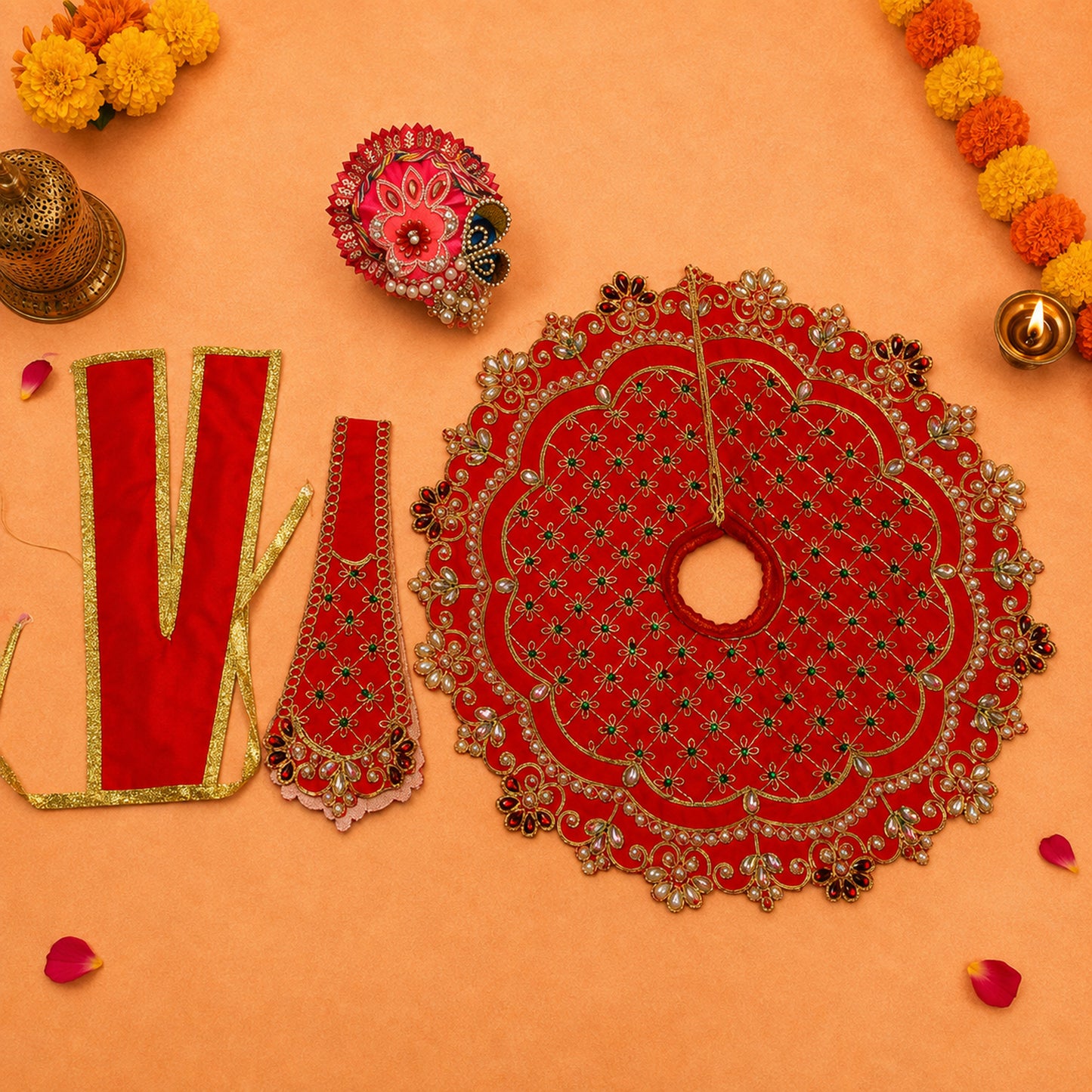 Vrindavan Vihar Navratri Poshak with Pagdi