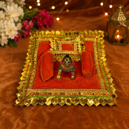 Kesari Bistar & Pillow Set | Saffron Red, Set of 4