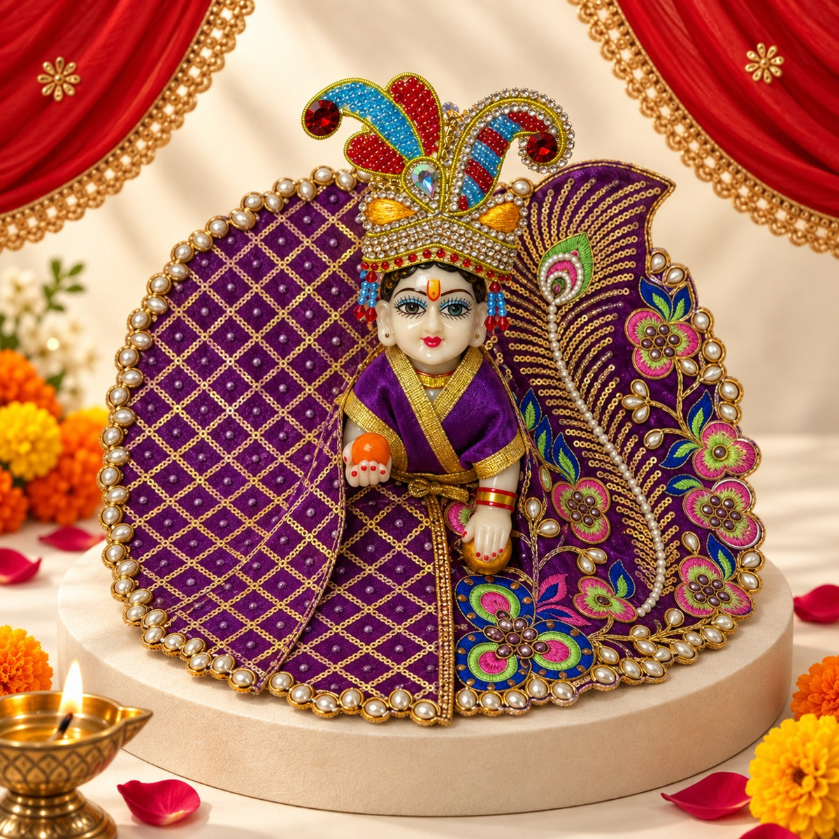 Rajsi Navratri Laddu Gopal Dresses (Set of 13 + 5 Surprise Gifts)