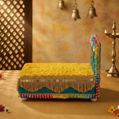 Divya Meenakari Singhasan for Laddu Gopal | Teal & Mustard
