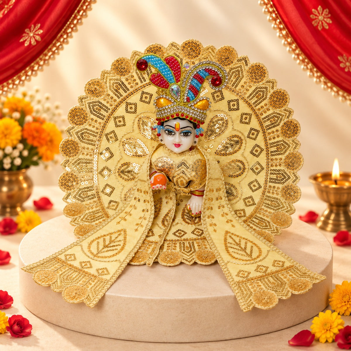 Rajsi Navratri Laddu Gopal Dresses (Set of 13 + 5 Surprise Gifts)