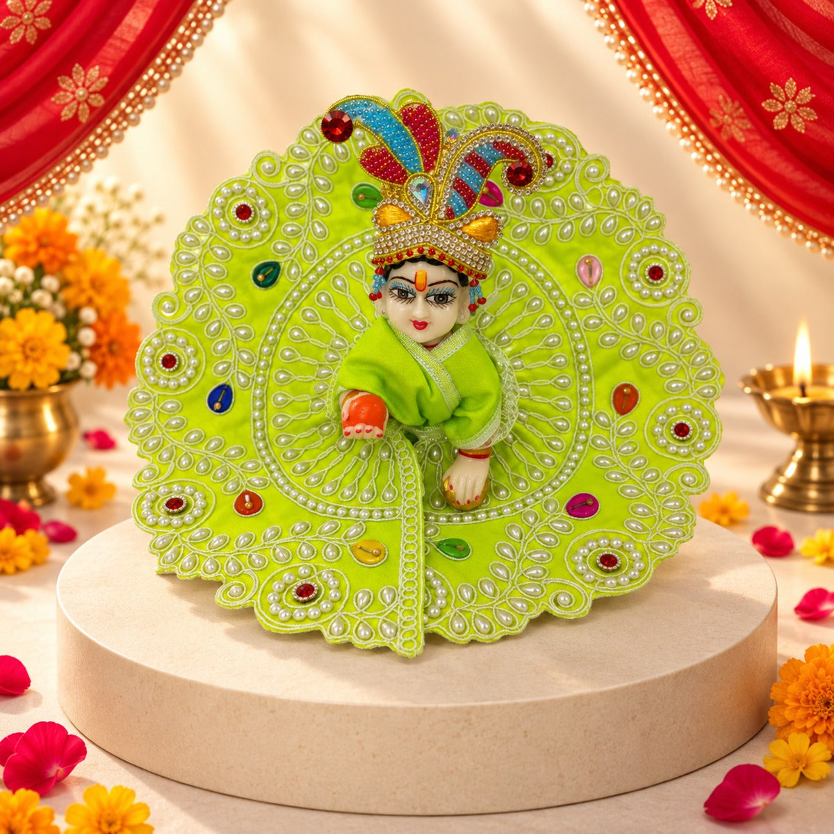 Rajsi Navratri Laddu Gopal Dresses (Set of 13 + 5 Surprise Gifts)