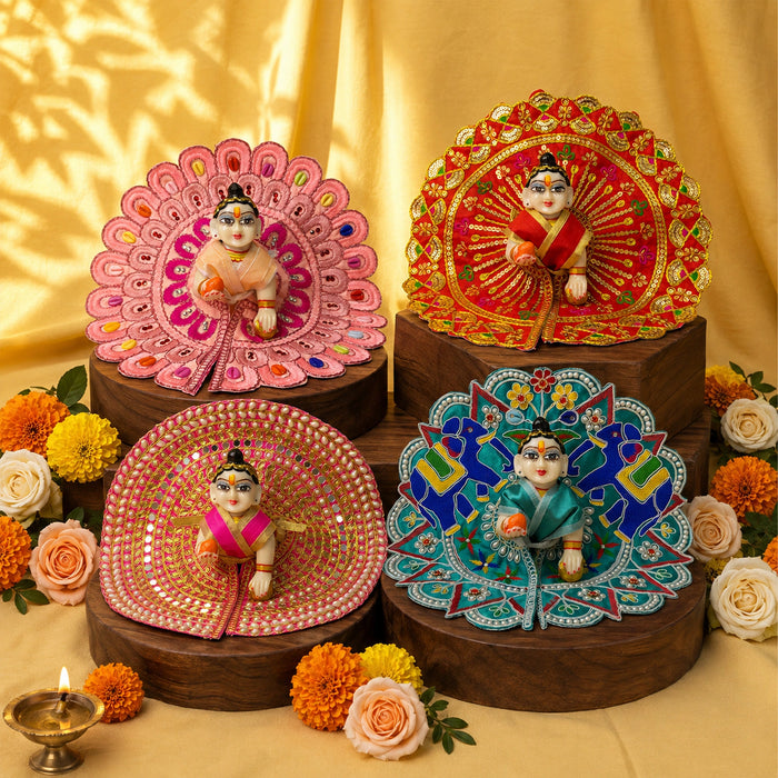 Prem Mandir Nitya Seva Laddu Gopal Dresses (Set of 4)