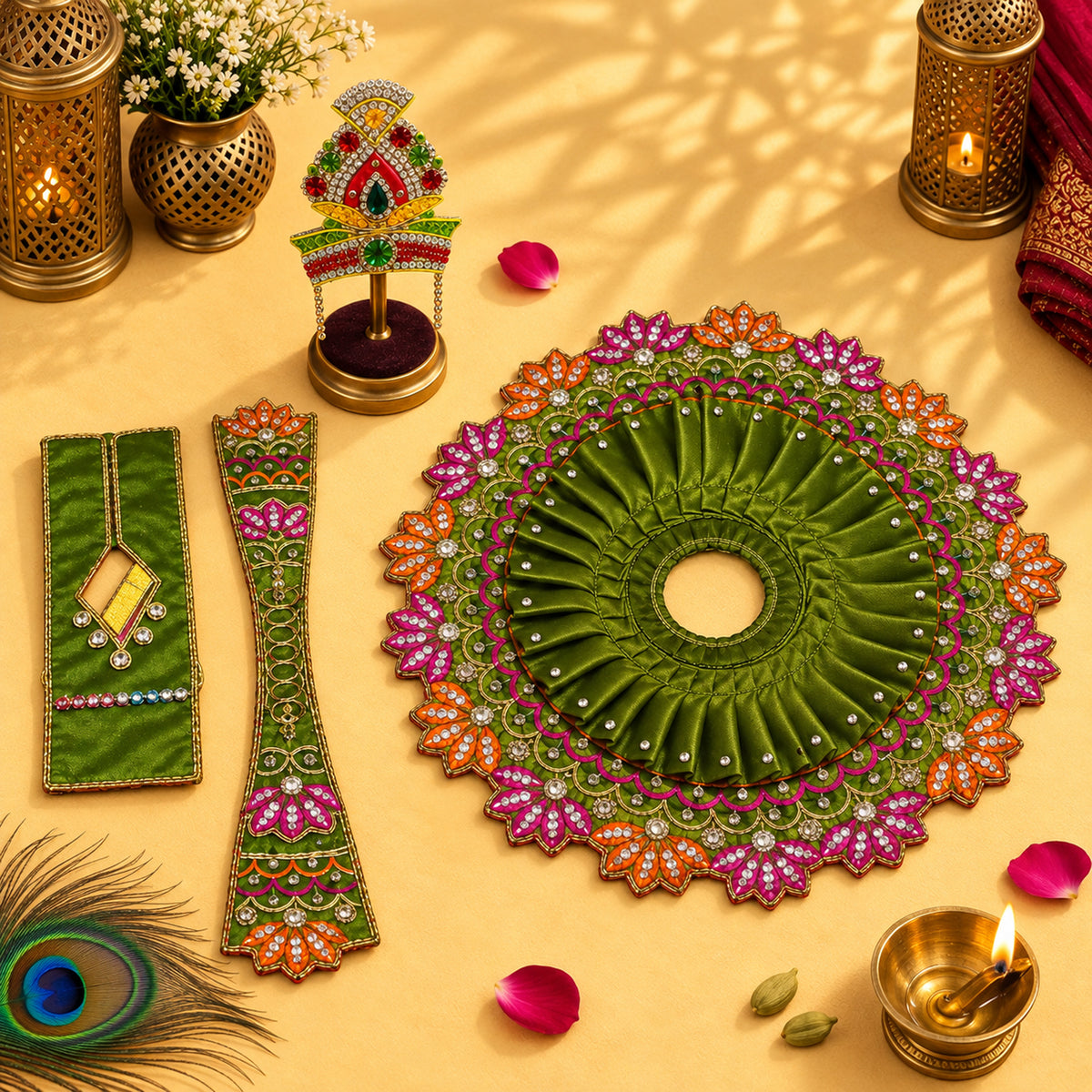 Mehndi Bagh Shahi Poshak Set of 5